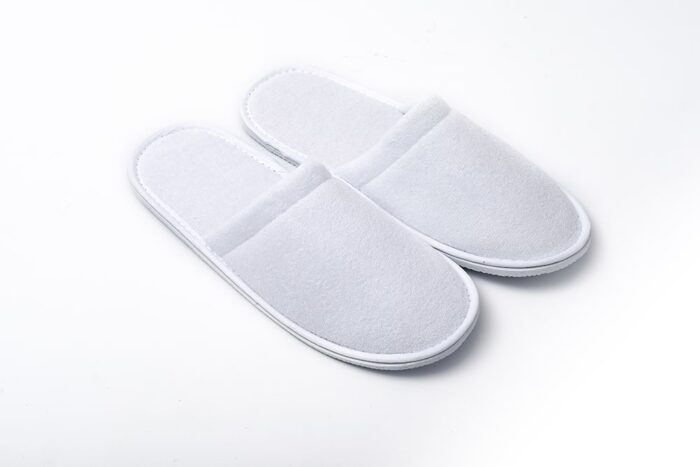 closed toe velour slippers