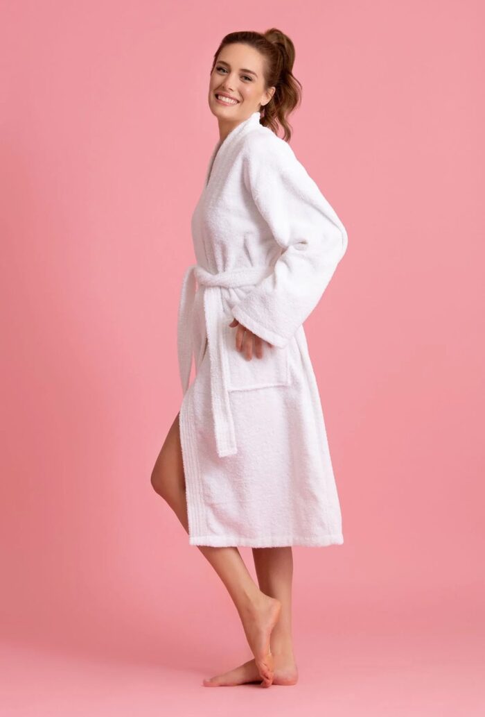women's white terry cloth robes by isra international