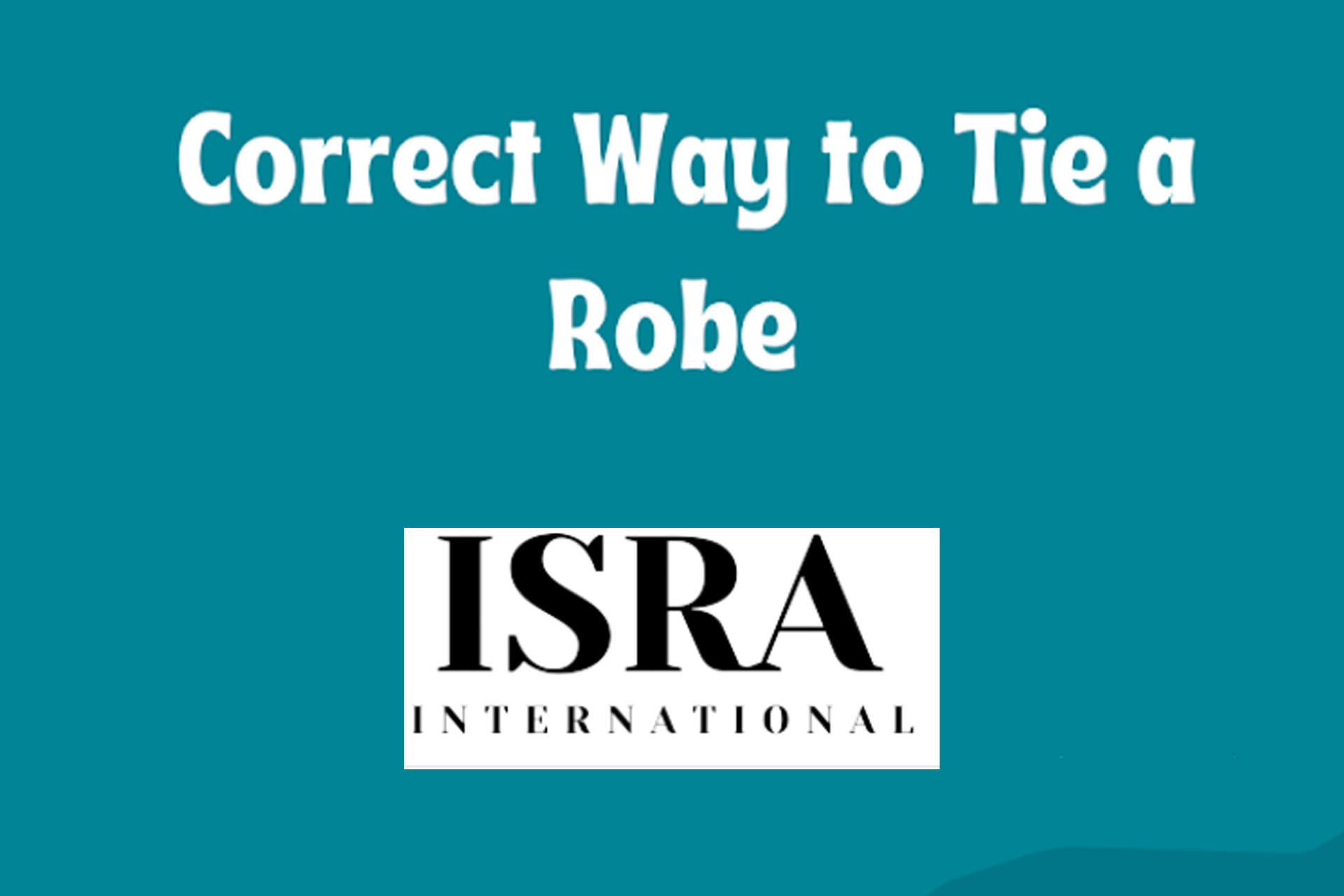 correct way to tie a robe