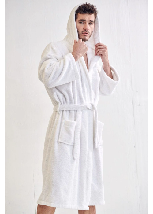 white hooded bathrobe wholesale